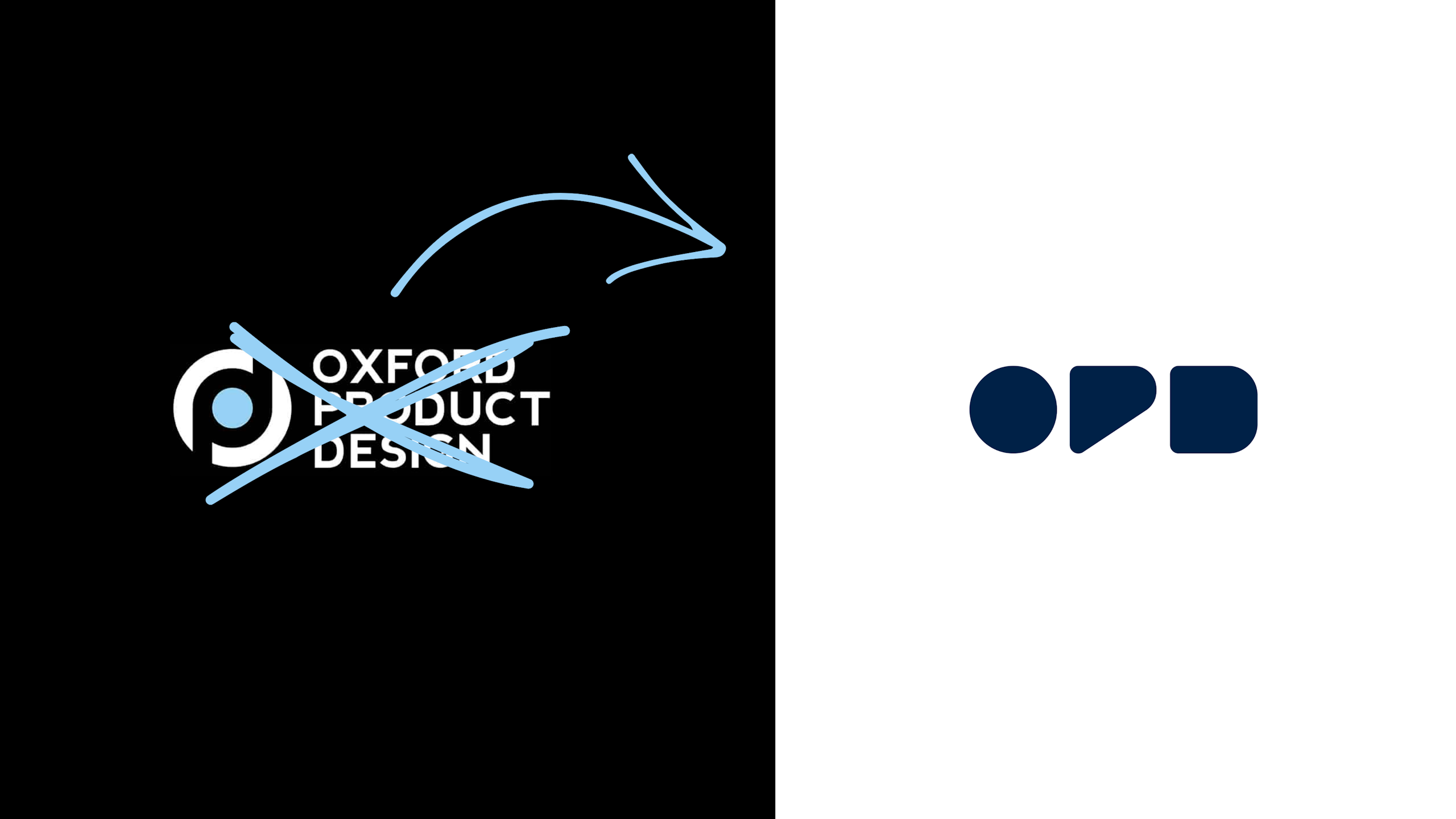 Old Oxford Product Design logo new OPD logo